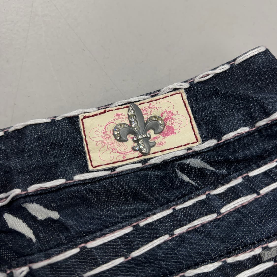 라구나비치 Y2K 락 펑크 스티치 부츠컷 데님팬츠 상품이미지6