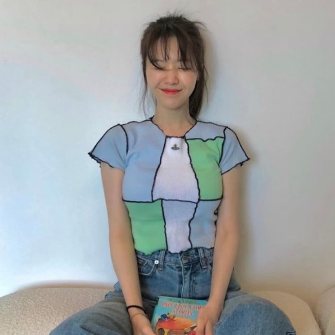 IAH.HNL 리워크 비비안웨스트우드 패치워크 크롭 티셔츠 상품이미지2