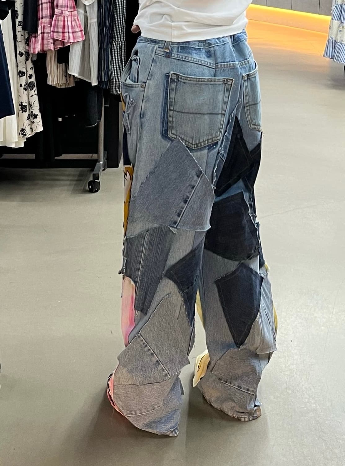 커스텀 데님 와이드 팬츠 상품이미지2