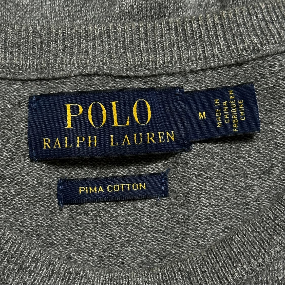 M 폴로랄프로렌 블랙 포니 그레이 피마 코튼 니트 상품이미지4