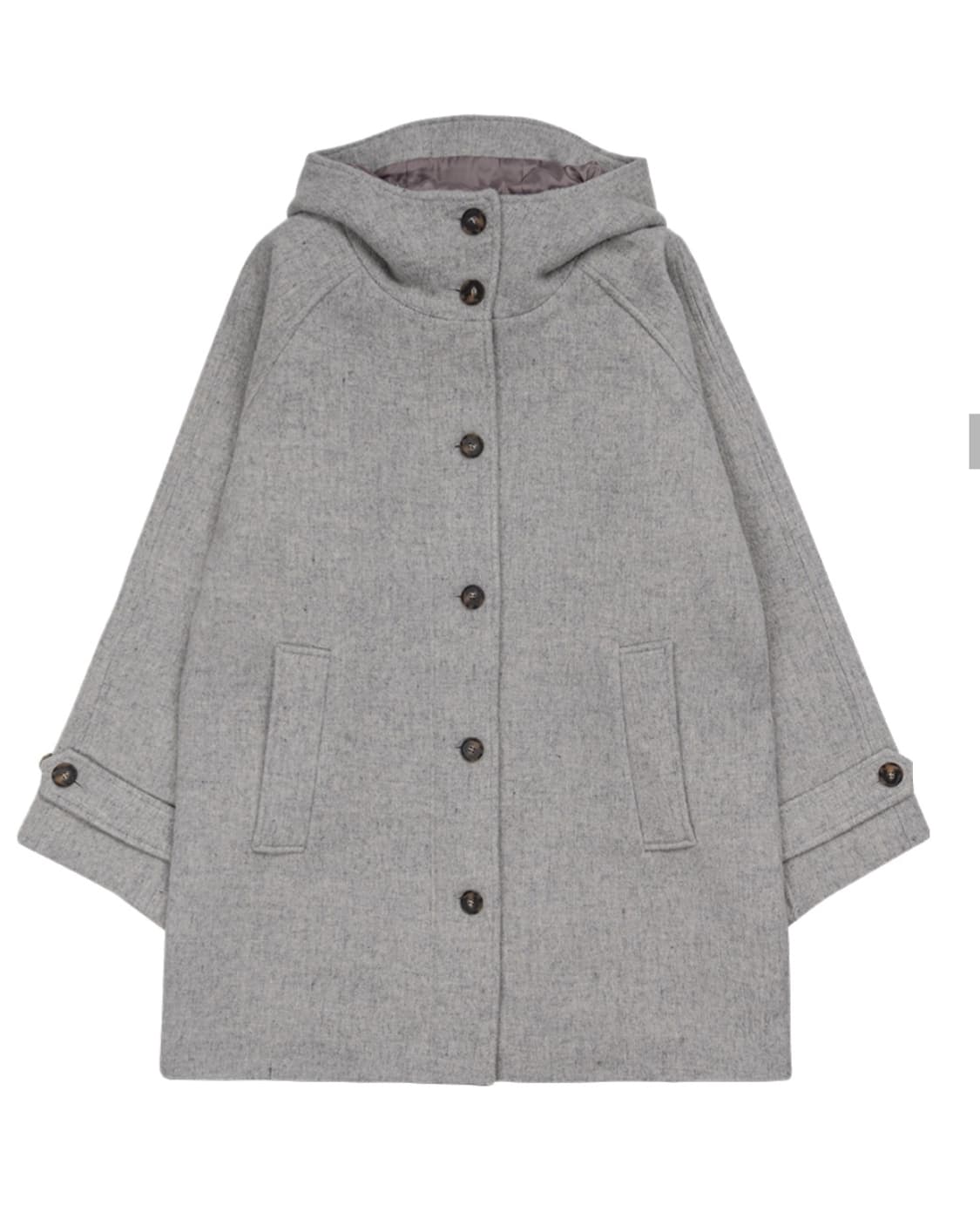 오피쉬 RICH WOOL HALF COAT, GRAY 상품이미지2