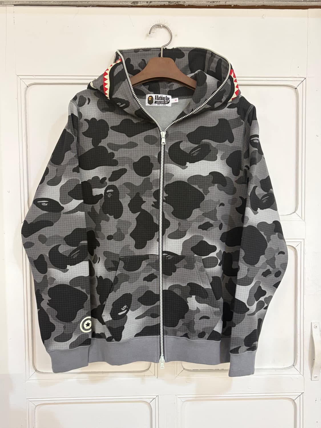 딱붙핏!! 베이프 흑계 샤크 후드 야광! 상품이미지4