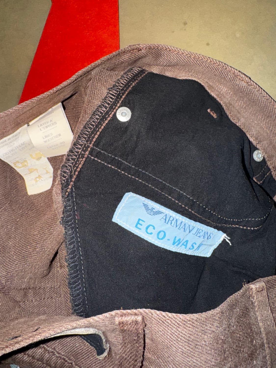 90‘s Armani Jeans Brown Denim Pants 상품이미지9