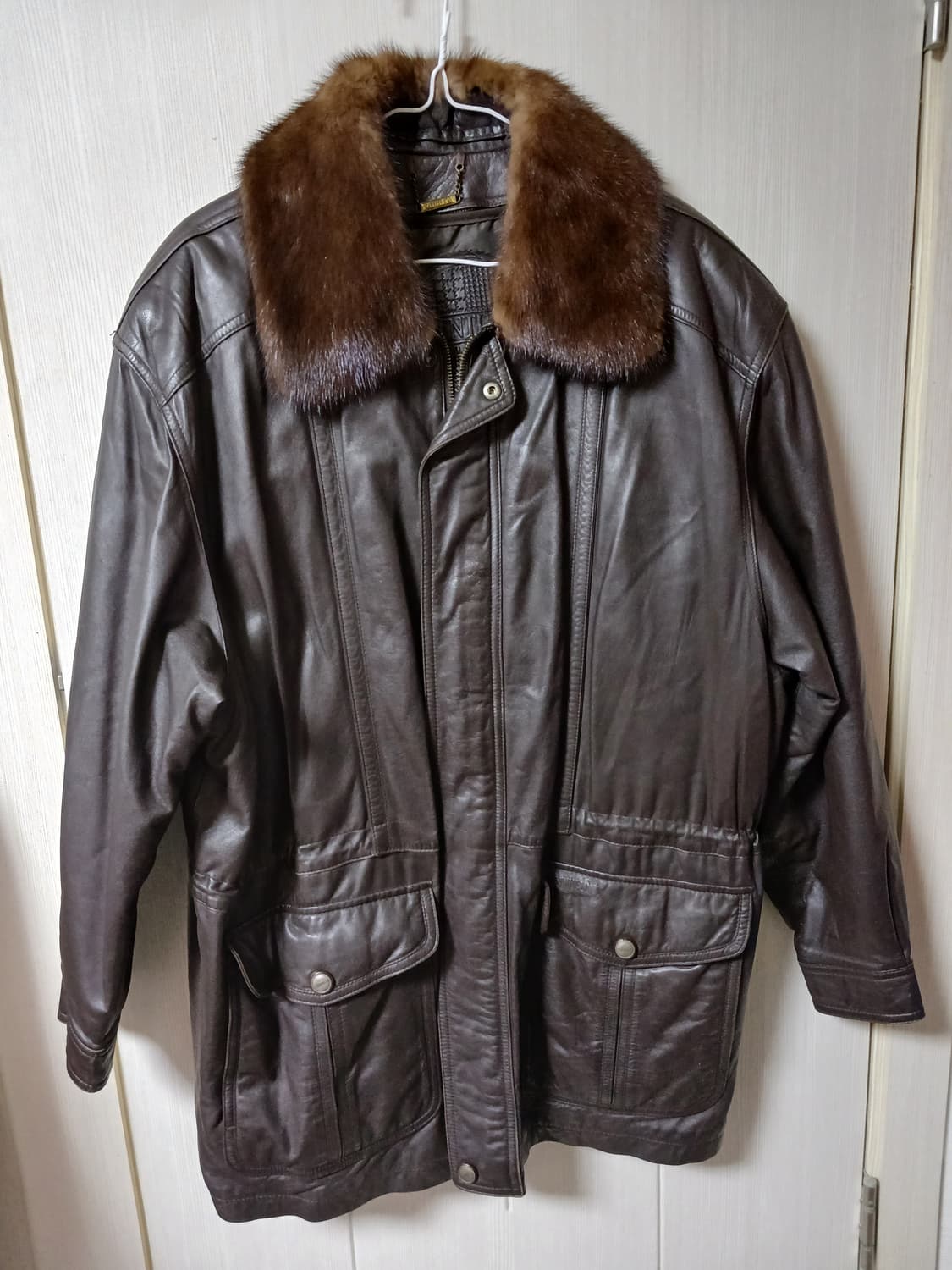 빈티지 벤츄라 밍크칼라 가죽자켓(105사이즈)  상품이미지1