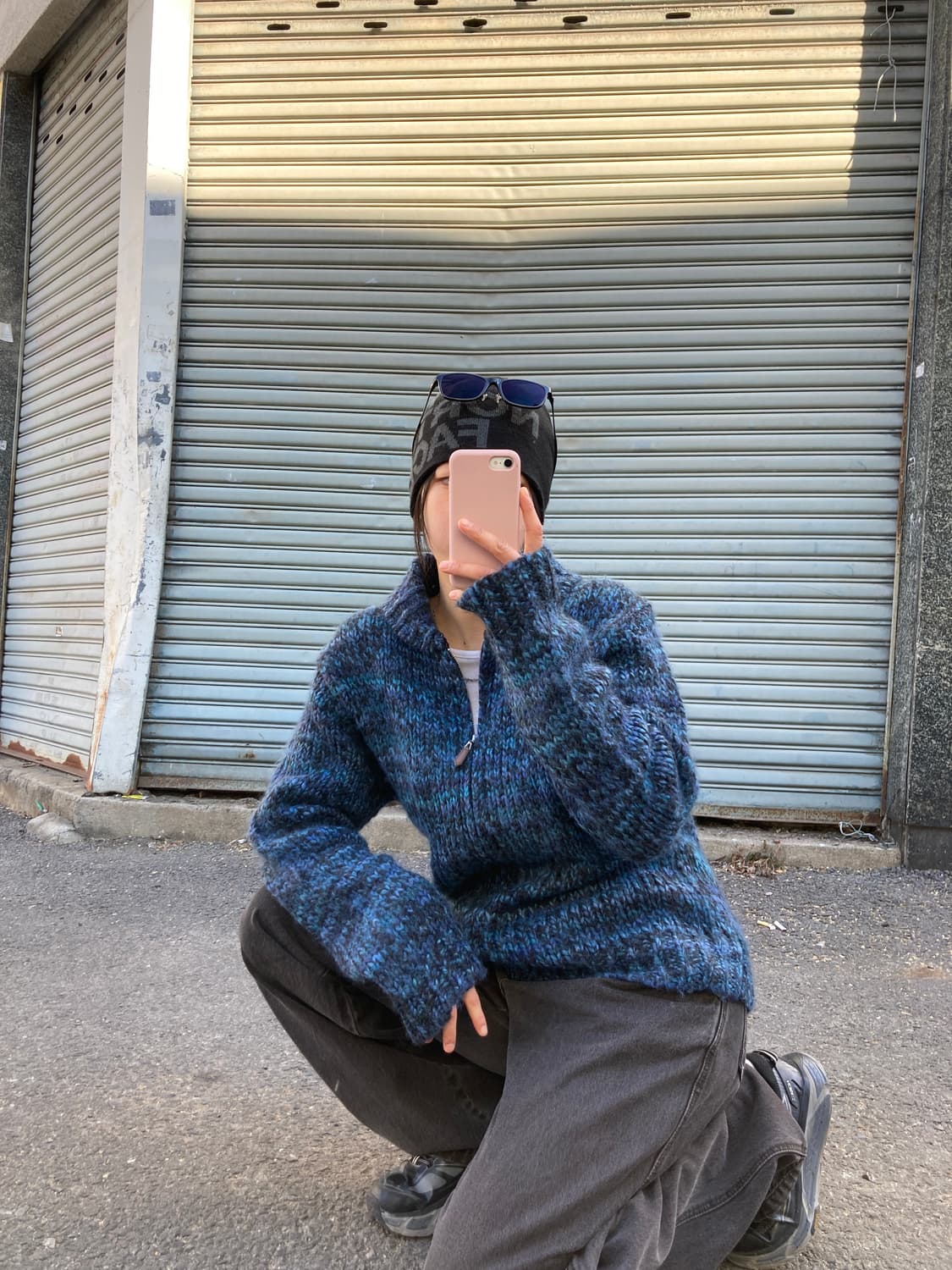 알파카 니트 집업 상품이미지3