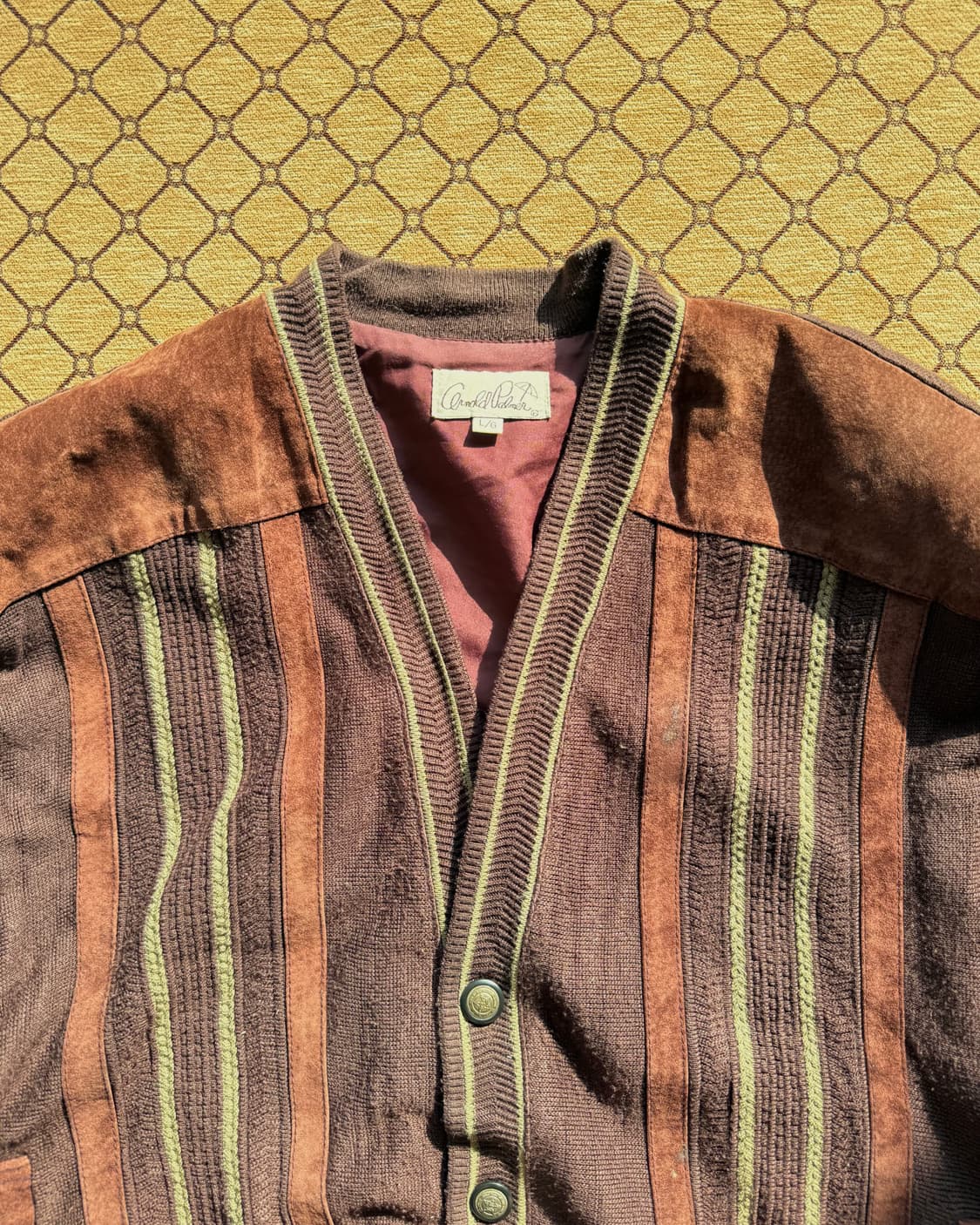 빈티지 버건디 레터 가디건 상품이미지1