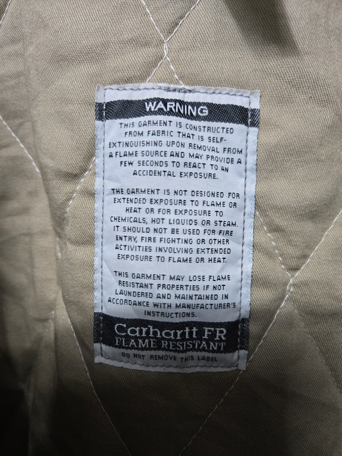 빅사이즈) 칼하트 USA fr 방염 & 안감 퀼팅 후드 자켓 3XL 상품이미지8