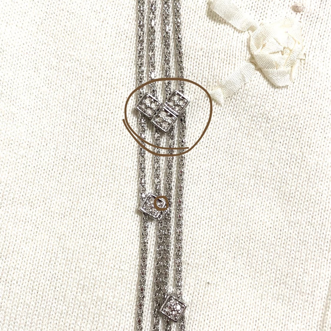 빈티지 긱시크 와투케 오리엔탈 펑크 갸루 그런지 실버 드롭 롱목걸이 상품이미지2