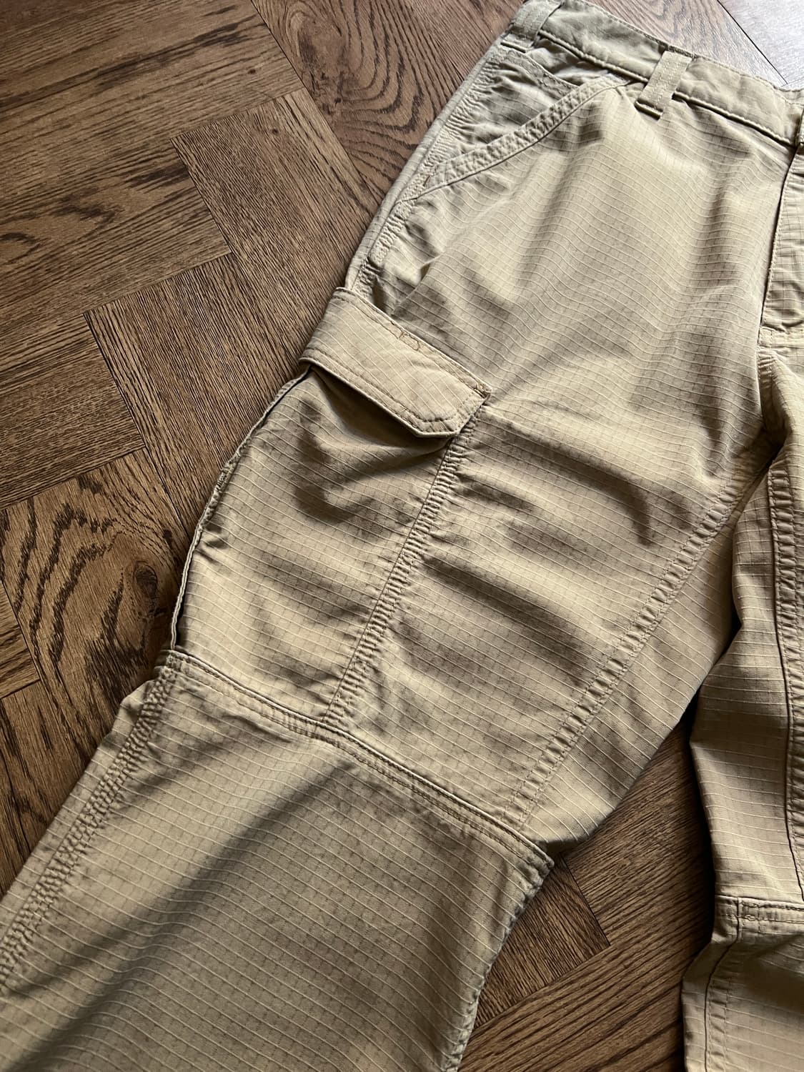 [33]칼하트 USA 베이지 립스탑 워크 카고 팬츠 상품이미지4