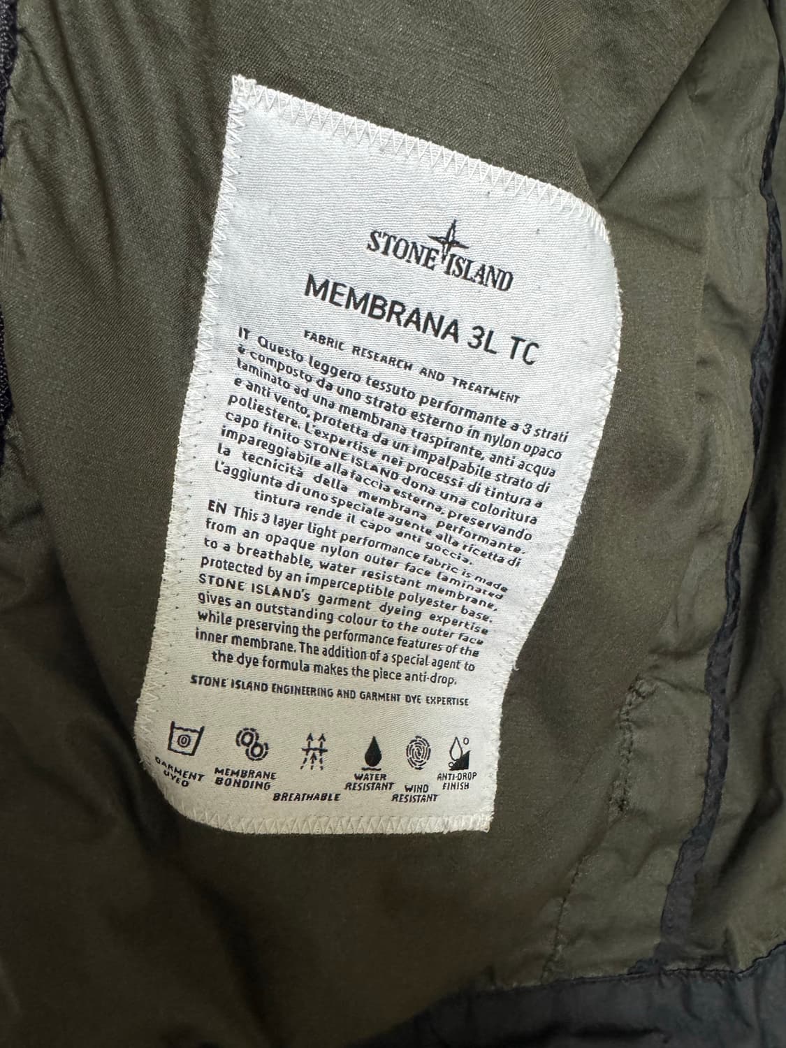 [XXL]스톤아일랜드 멤브라나3L 바람막이 자켓 상품이미지8