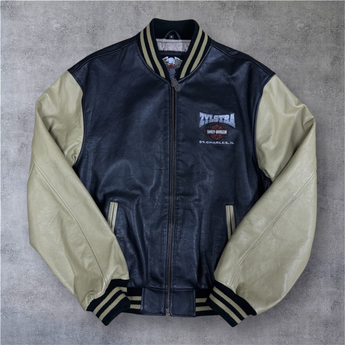 할리데이비슨 레더 바시티 자켓 M 상품이미지1