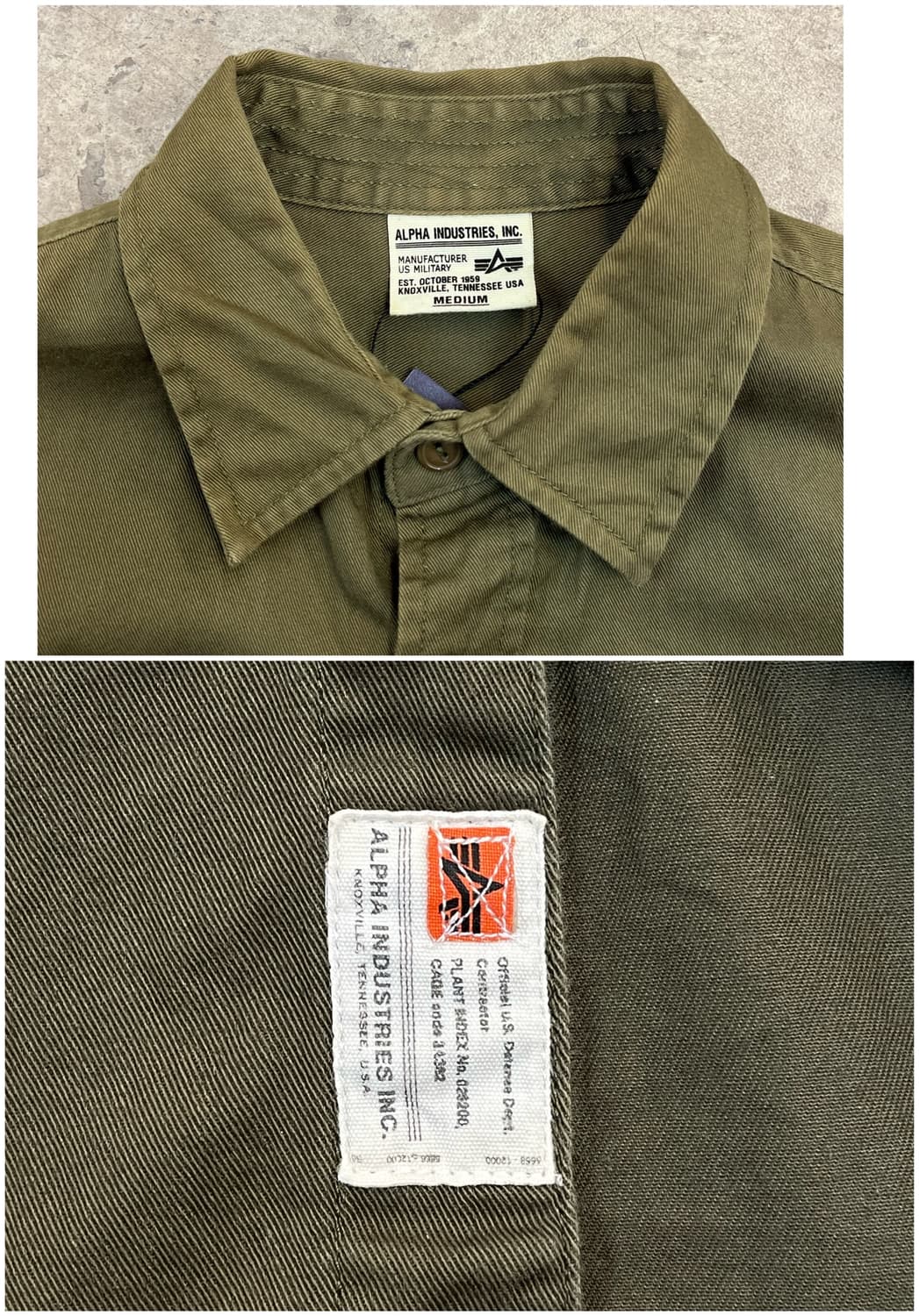 알파인더스트리 셔츠 카키 M #csz2996 상품이미지3