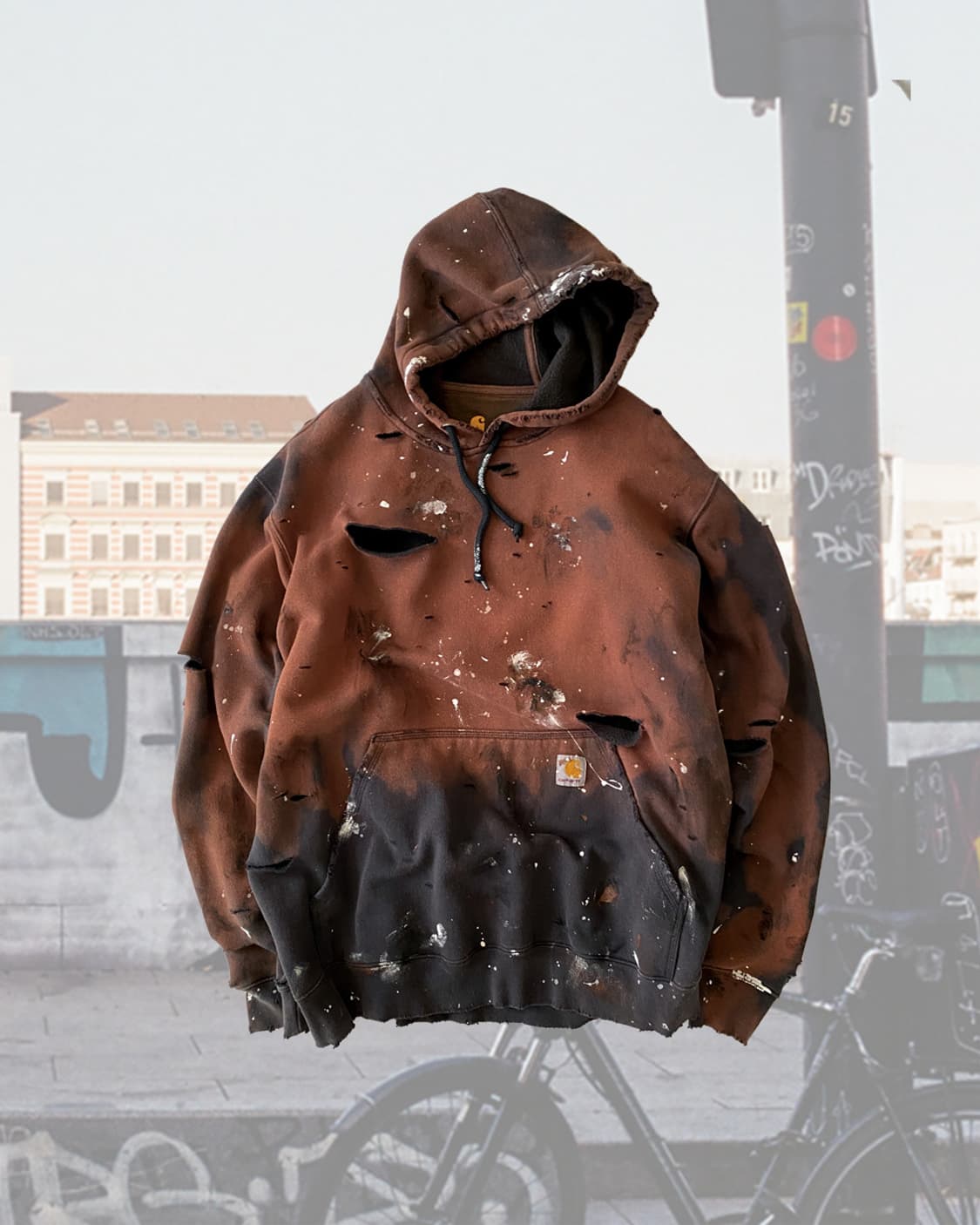 칼하트 디스트로이드 페인팅 후드티 상품이미지1