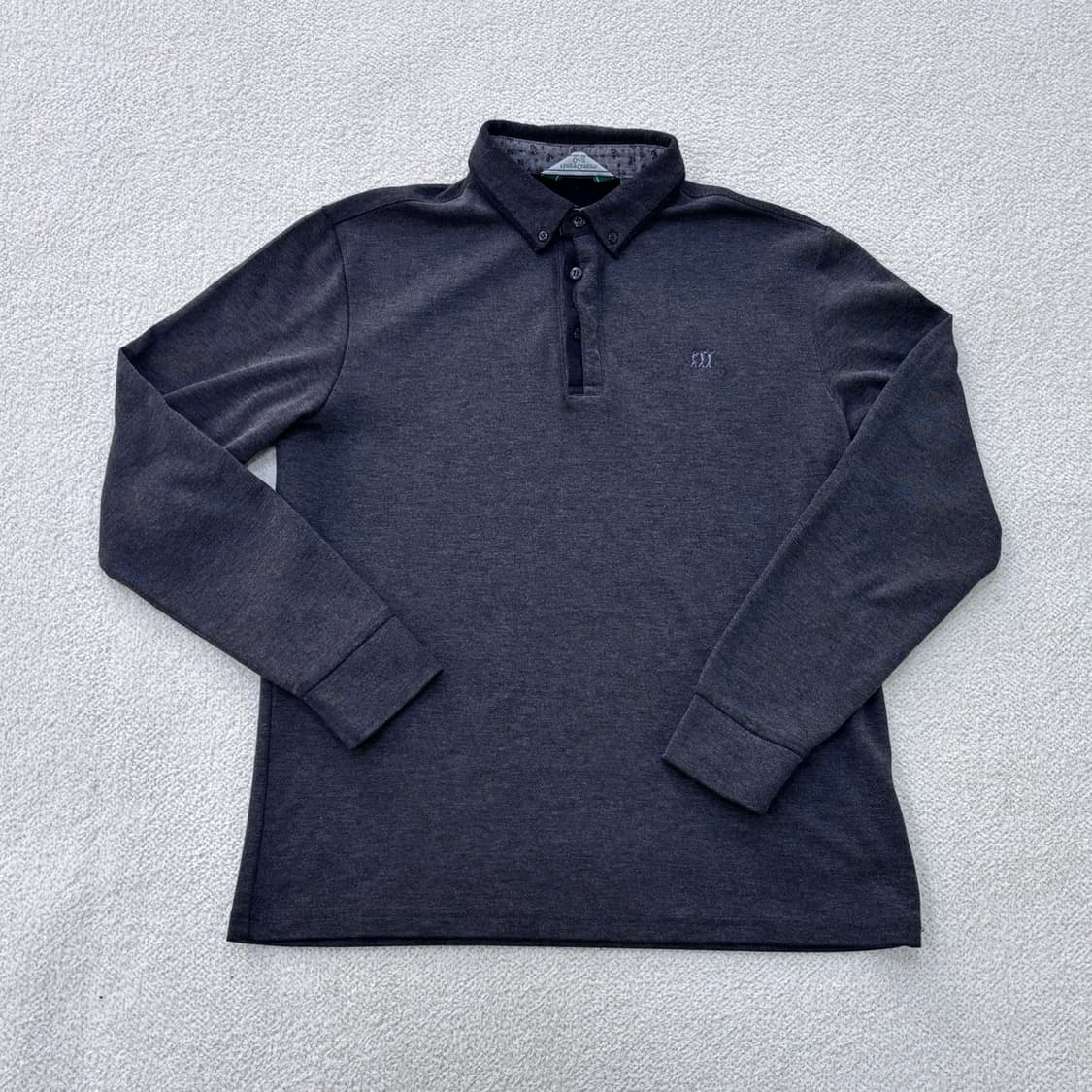 100 헨리코튼 긴팔 카라 티셔츠 0311E 상품이미지1