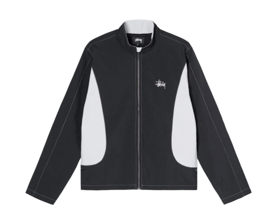 스투시 패널 트랙 자켓 블랙 상품이미지1