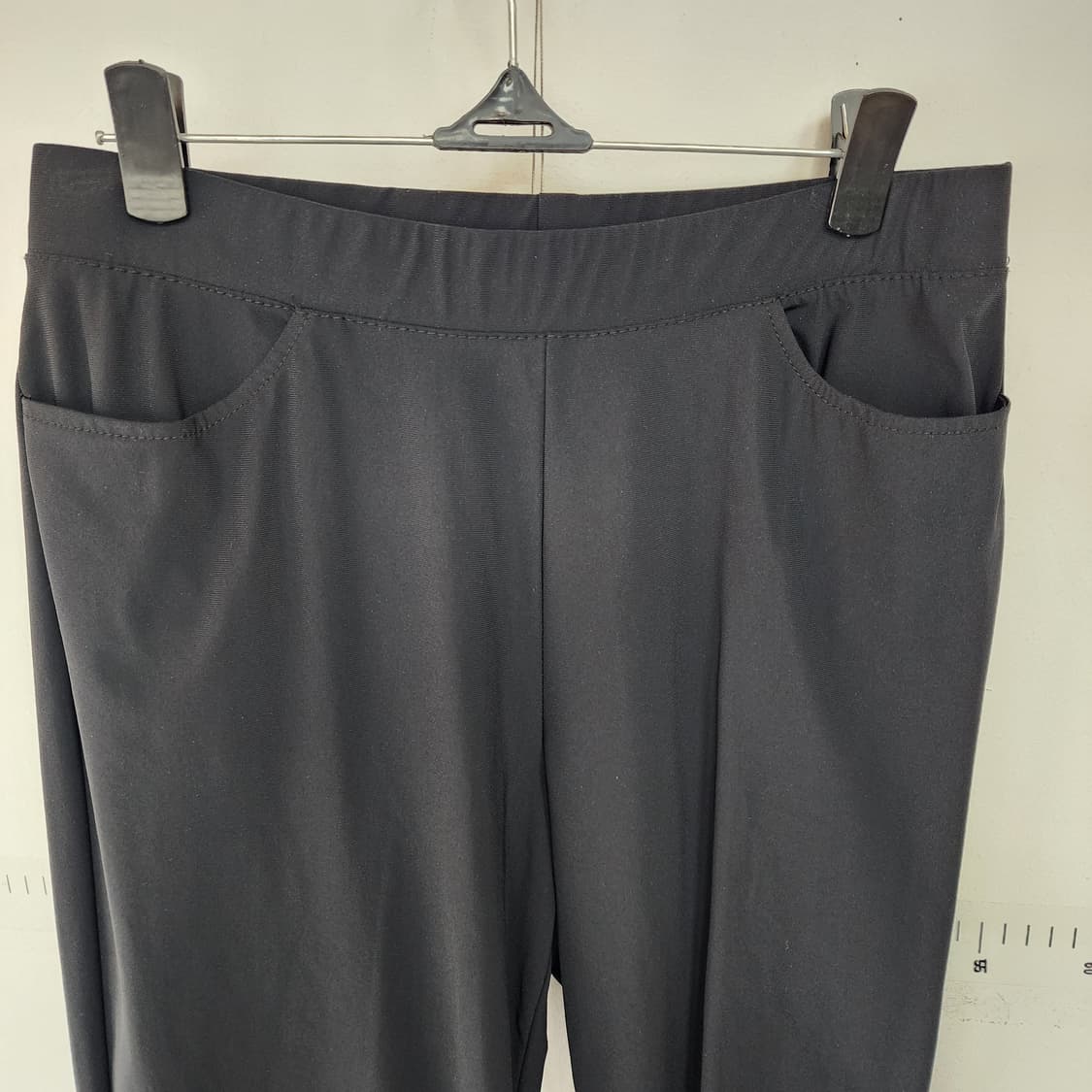 블랙 레이스 진주 장식 스판 부츠컷 바지 상품이미지2