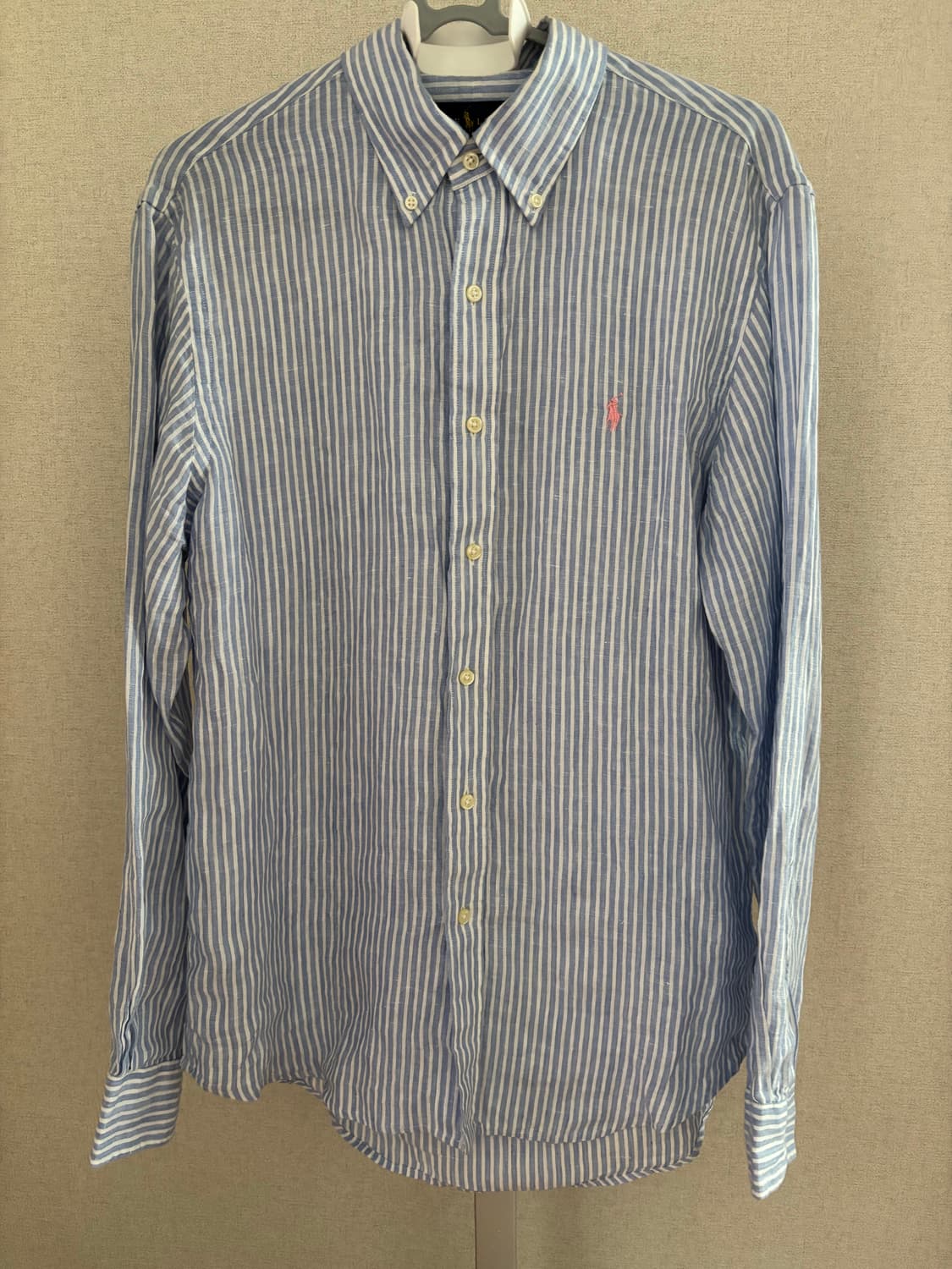 폴로 랄프로렌 린넨 스트라이프 긴팔 셔츠 M 상품이미지1