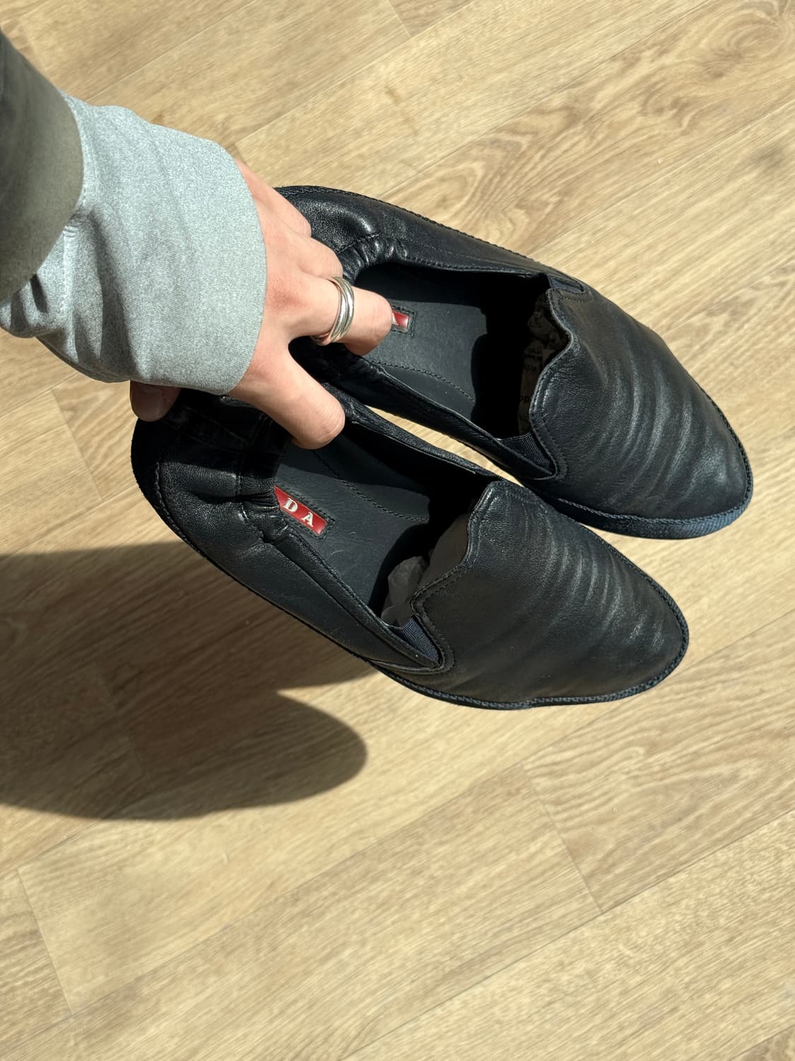 Leather Slip-on Navy 상품이미지5