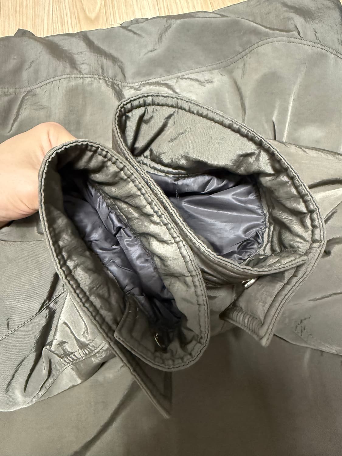 솔리드옴므 125패딩 카키 멀티 포켓 상품이미지5