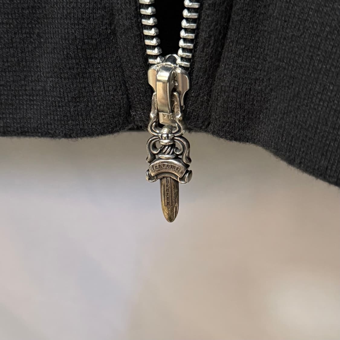 [미사용/XL] 크롬하츠 홀스슈 플로랄 헤비웨이트 퍽유 로고 후드집업 상품이미지7