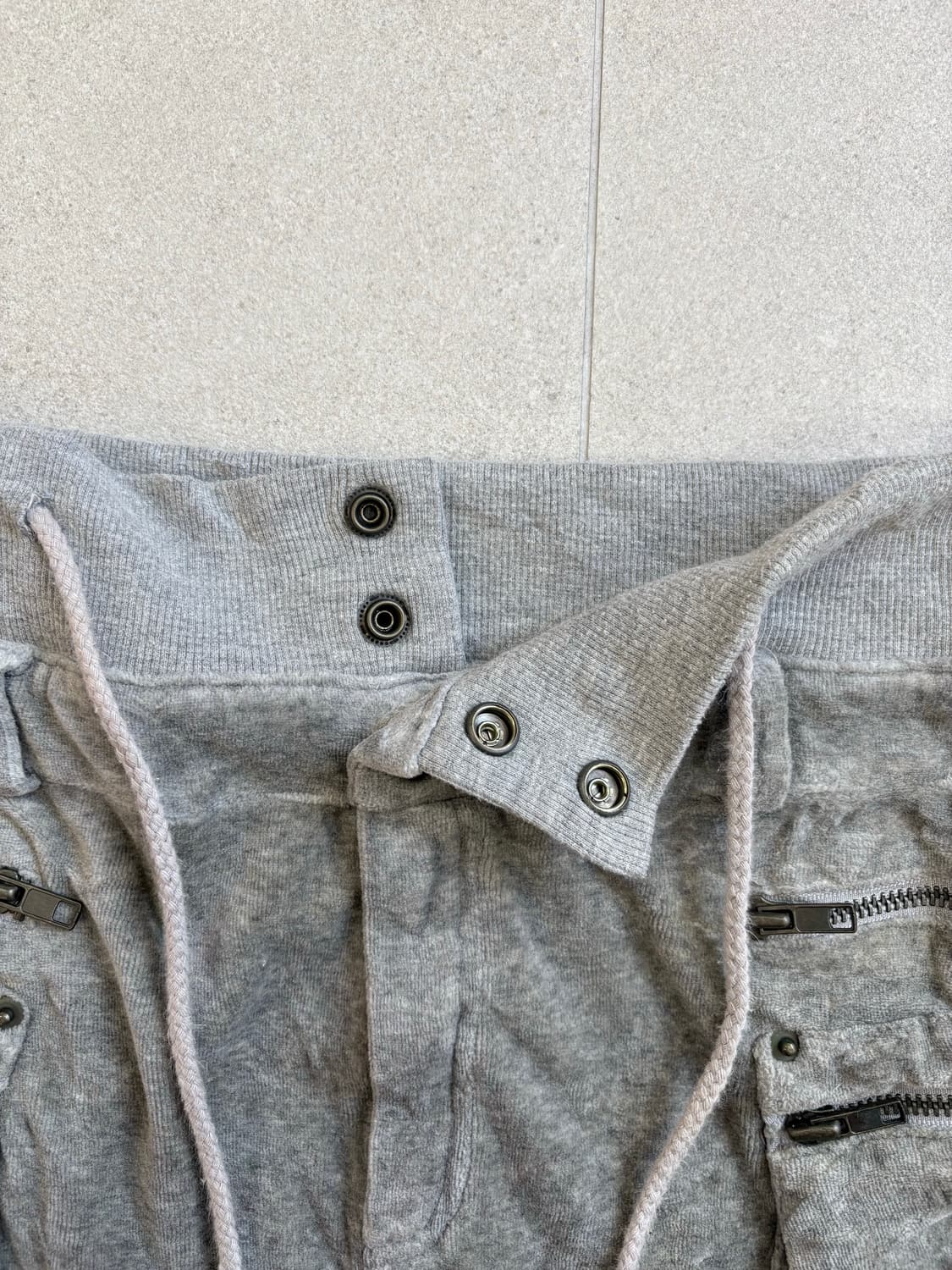 그레이 벨벳 카고 스커트 상품이미지3