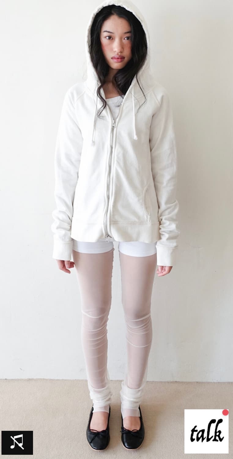 샵페어리) washed lily hoodie (ivory) (새상품) 상품이미지3