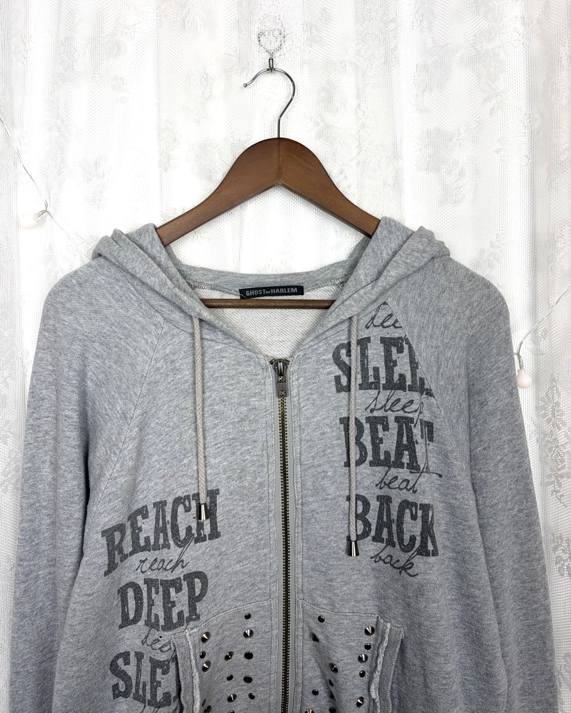 GHOST OF HARLEM Stud Hooded Zip-Up 상품이미지2