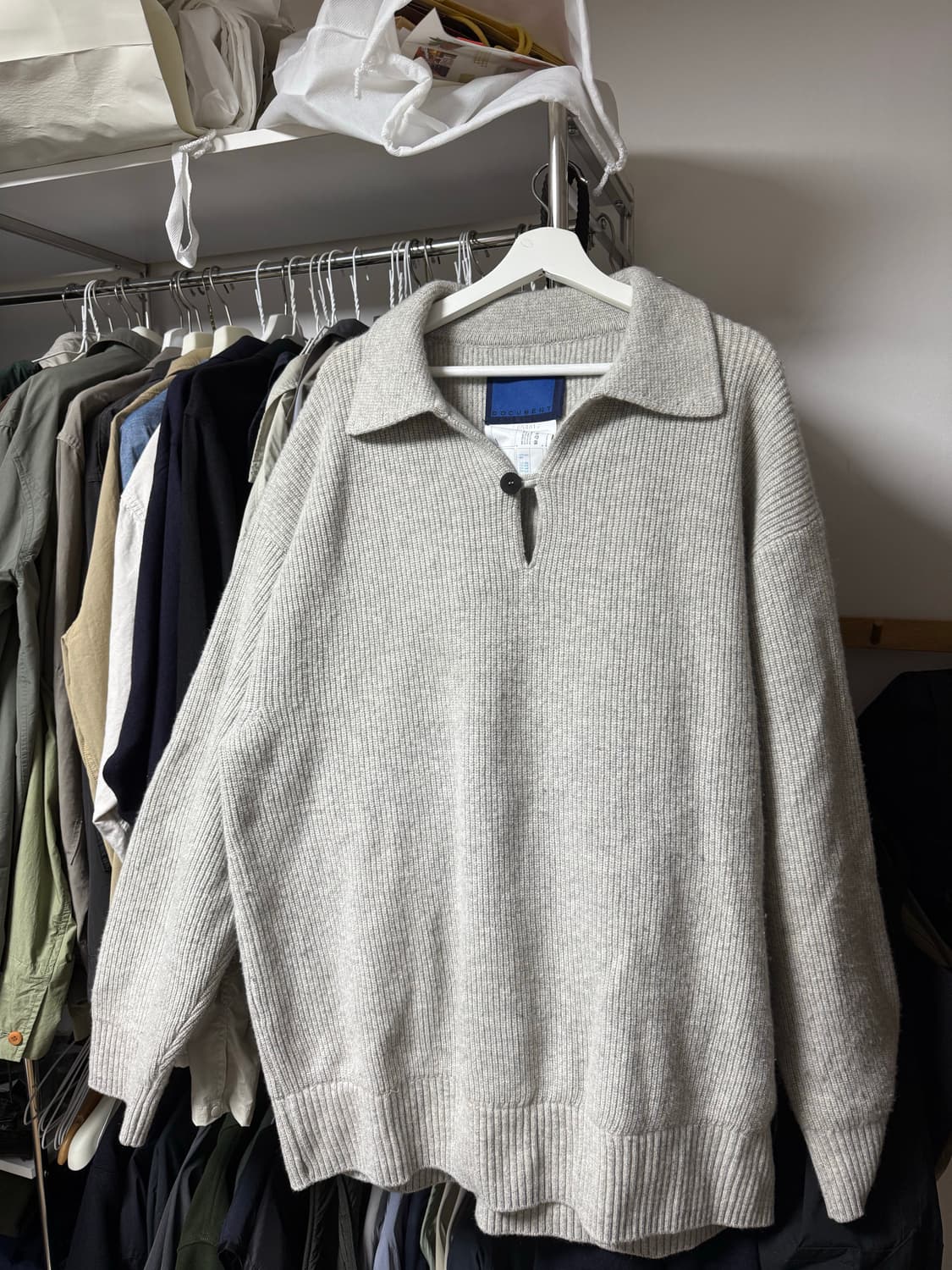 도큐먼트 그레이 스웨터 L 상품이미지1