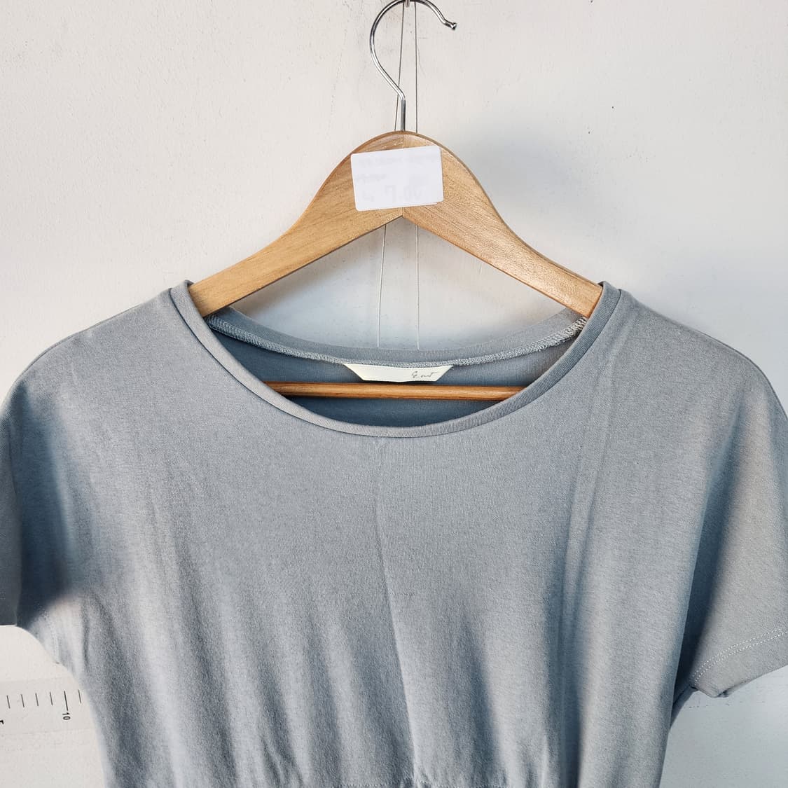 지컷 하늘색 롱 원피스 반팔형 상품이미지2