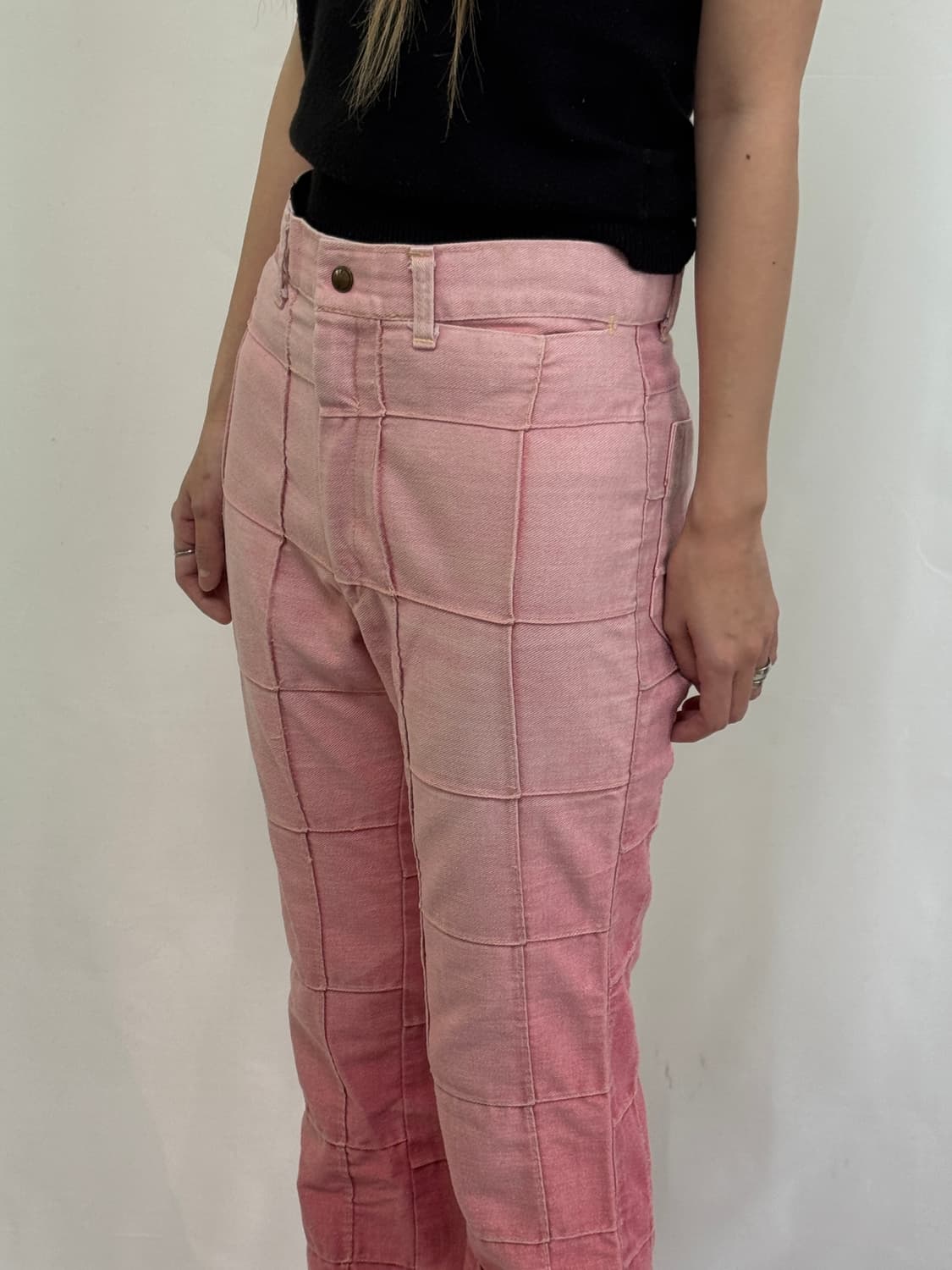 핑크 부츠컷 데님 상품이미지2