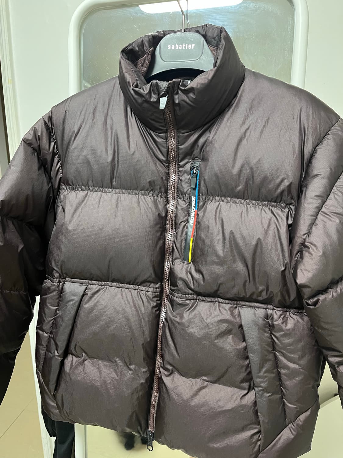 살로몬컨투어크롭패딩 s 초콜릿 상품이미지1