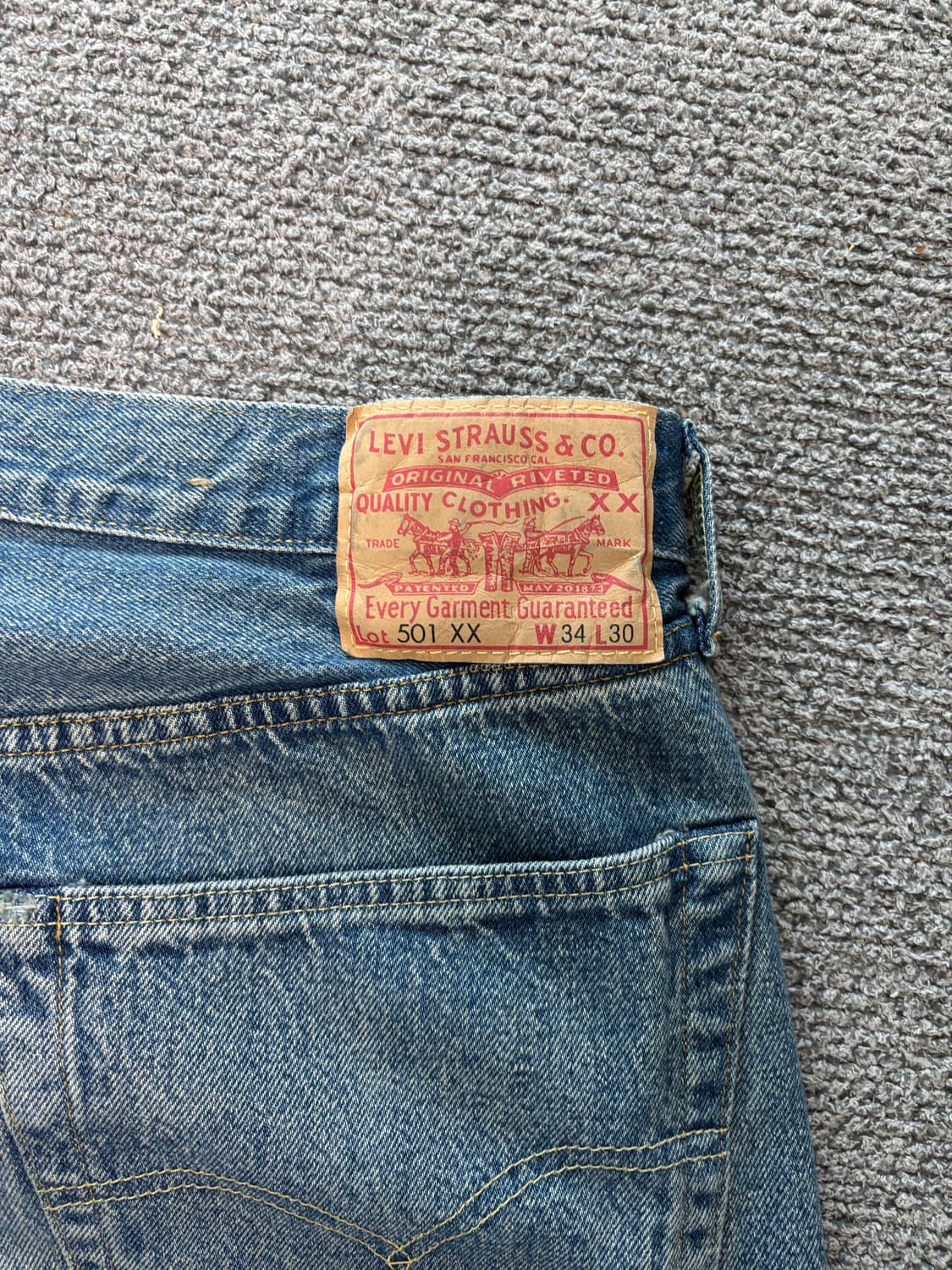 [34x30] LVC 리바이스 1955 501 도르닉 팝니다 상품이미지3