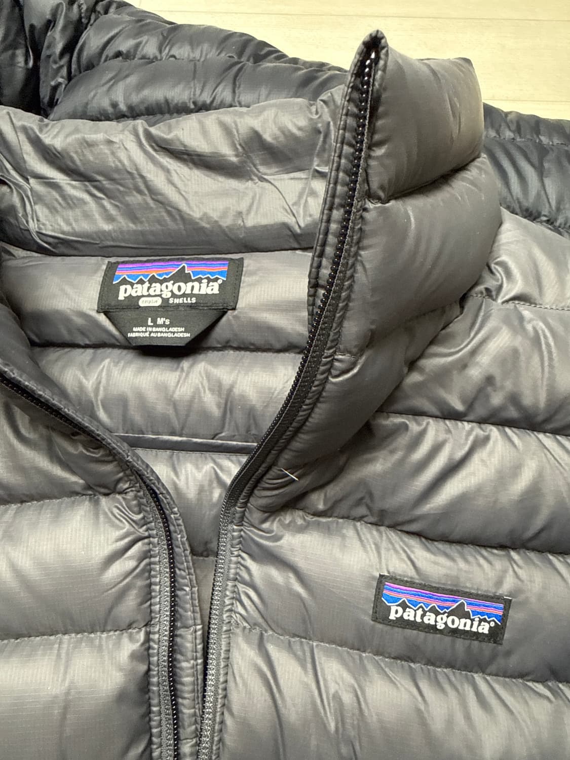 파타고니아 다운스웨터, 포지그레이, 라지 사이즈 상품이미지3