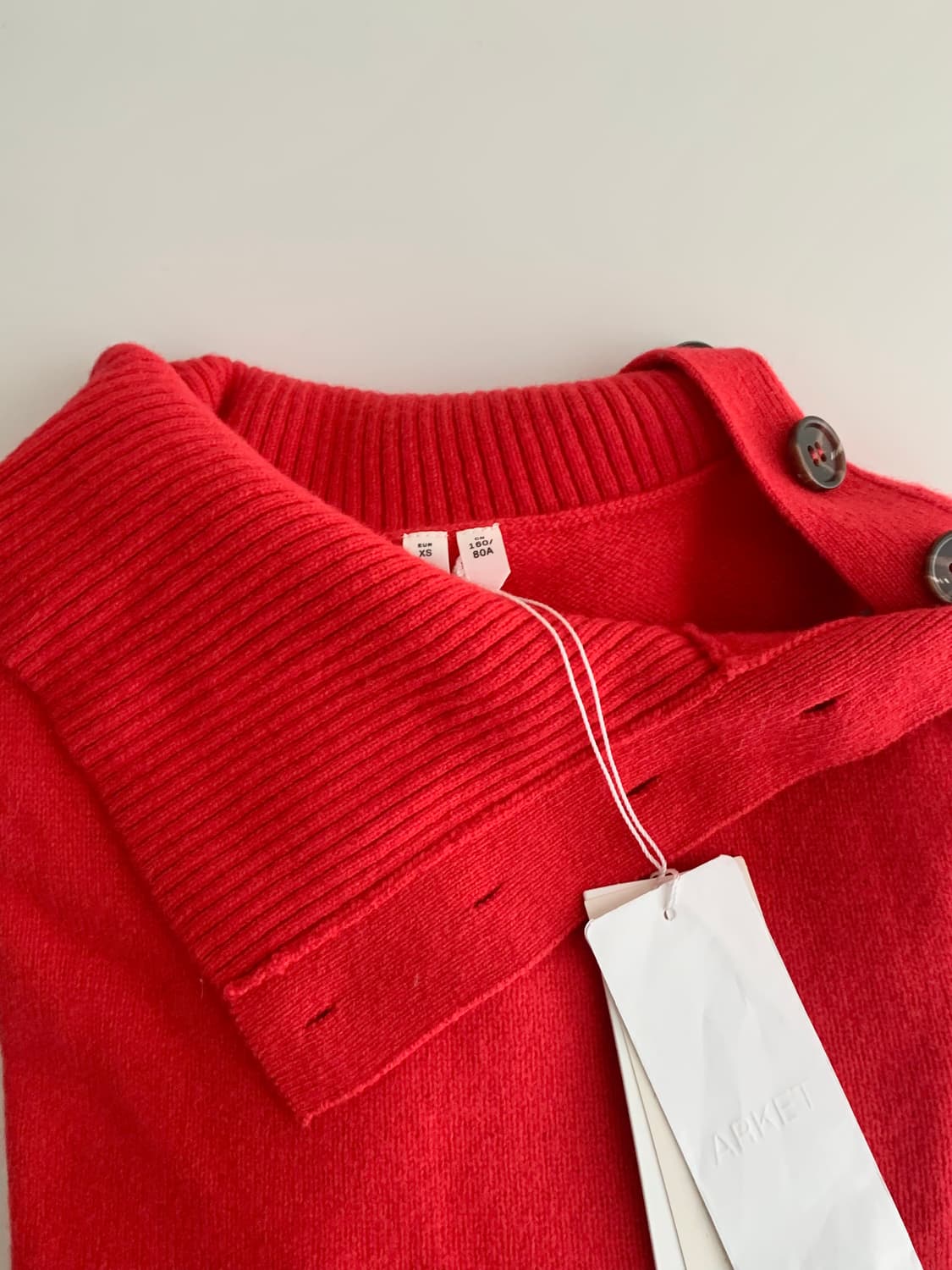 Arket 소프트 메리노 울 롤넥 레드 xs 상품이미지5