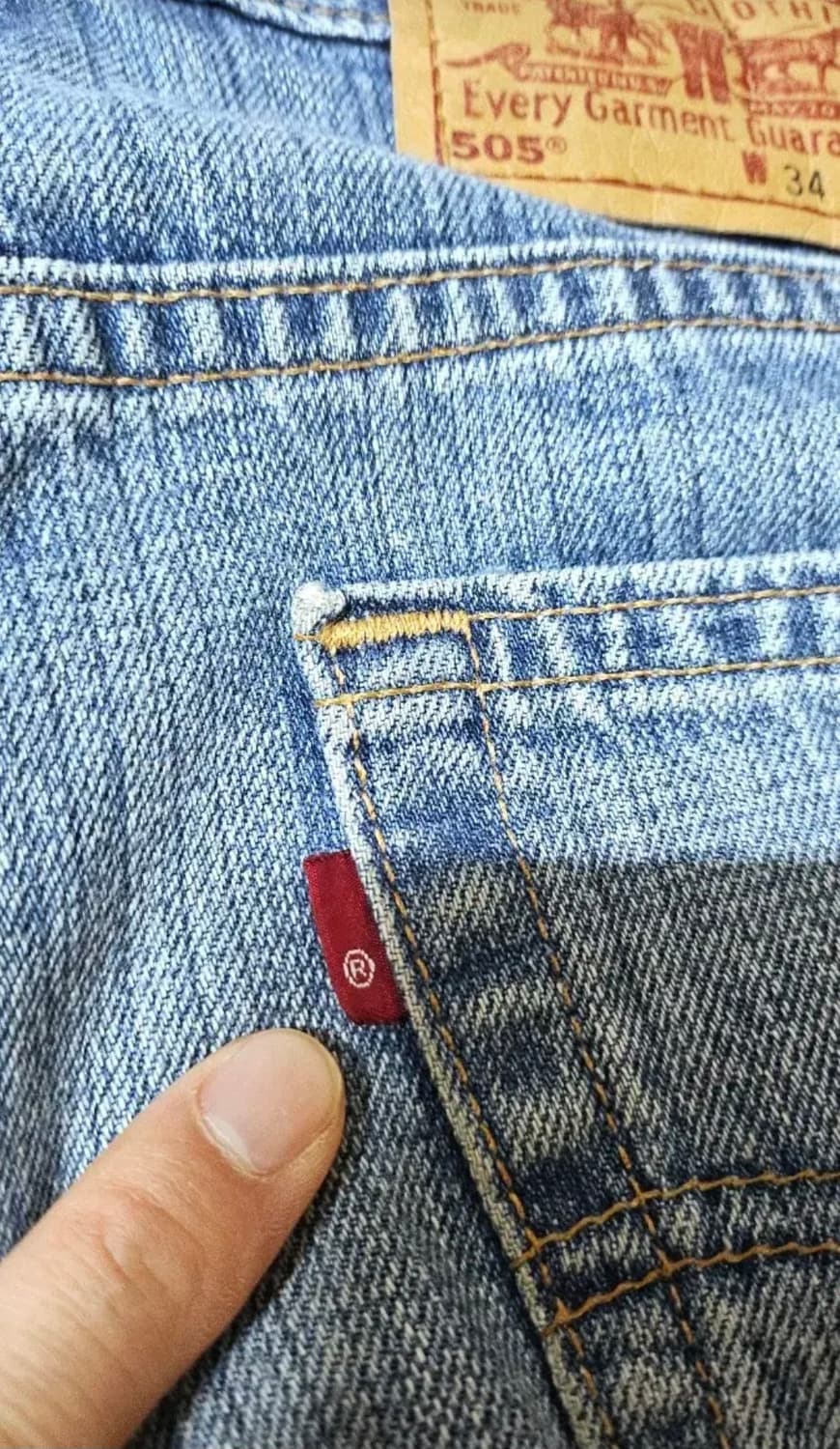 [33] Levis 리바이스 505 USA 34x30 블랭크탭 상품이미지8