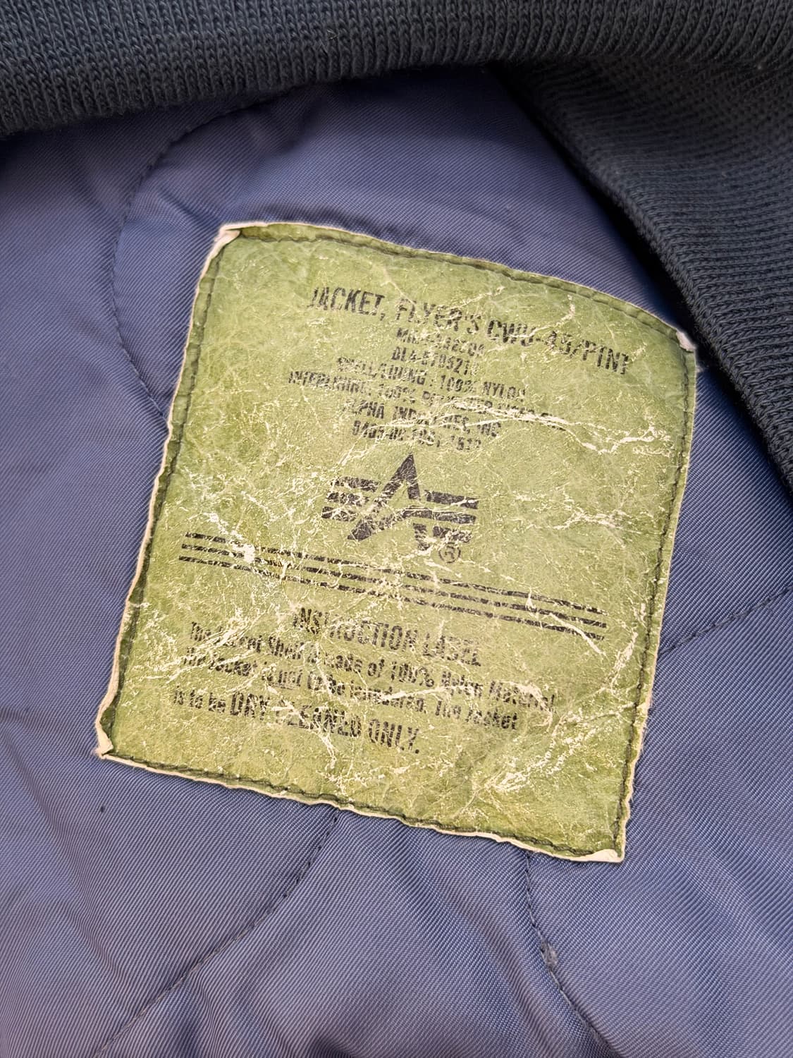 90s 알파인더스트리 CWU-45/P 플라이트 항공점퍼 상품이미지9