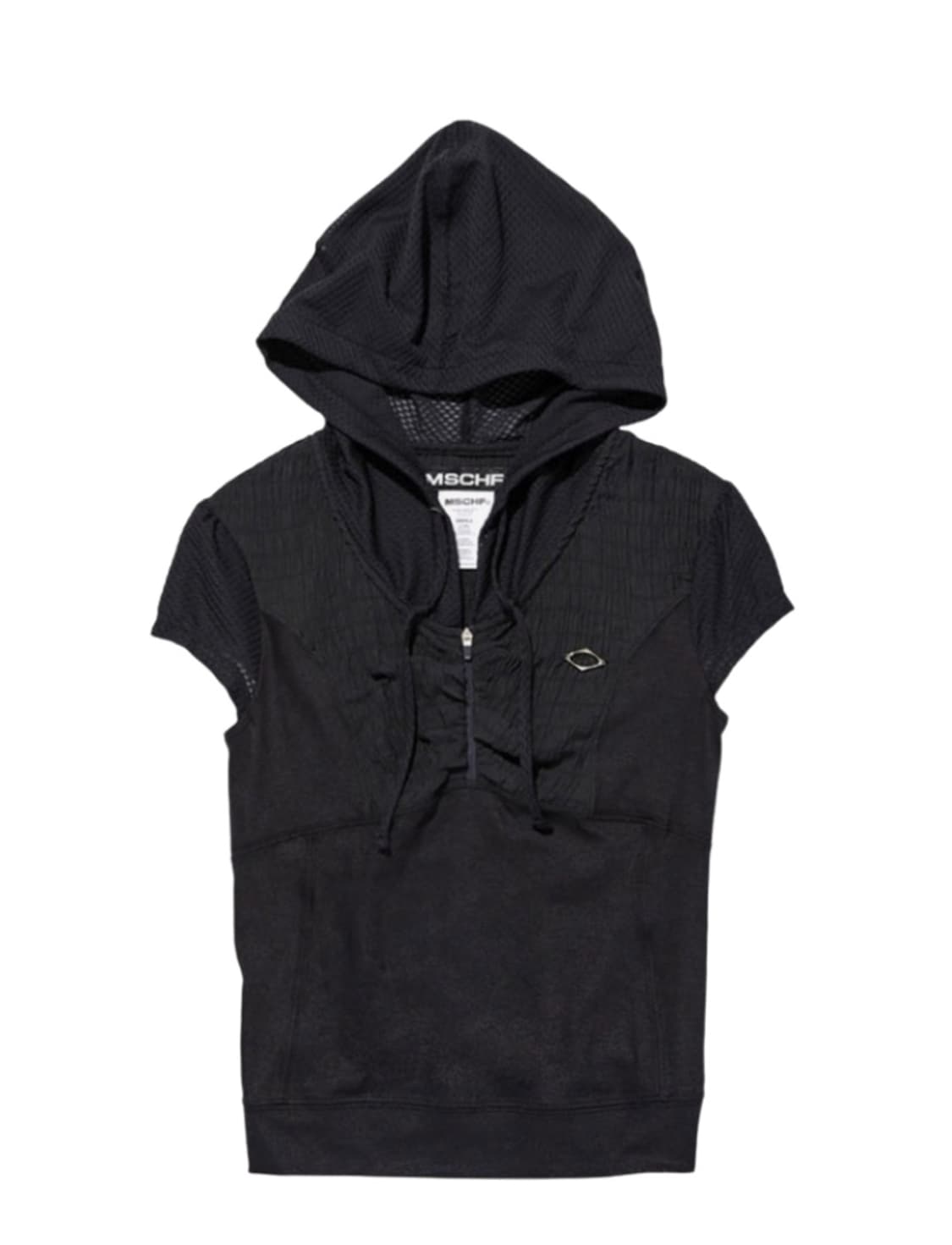 미스치프 후드 트랙 집업 블랙 멀티 상품이미지1