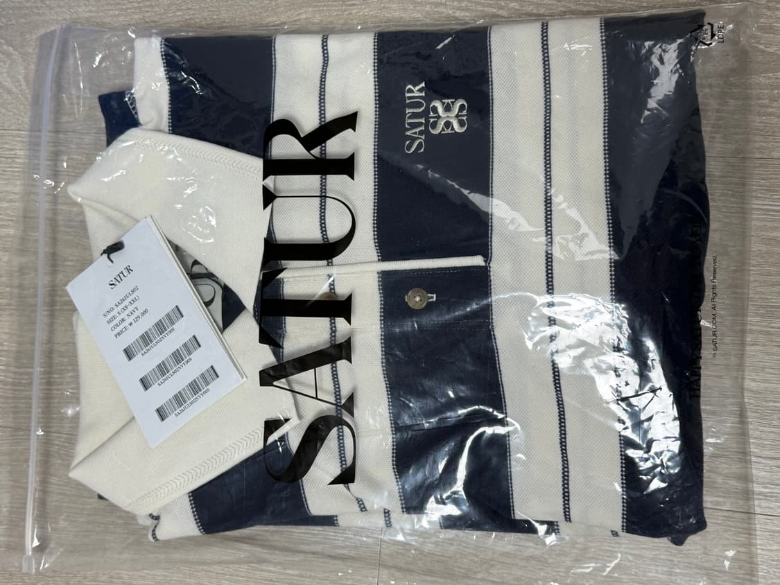 세터 아페로 스트라이프 피케 롱 슬리브 네이비 상품이미지2