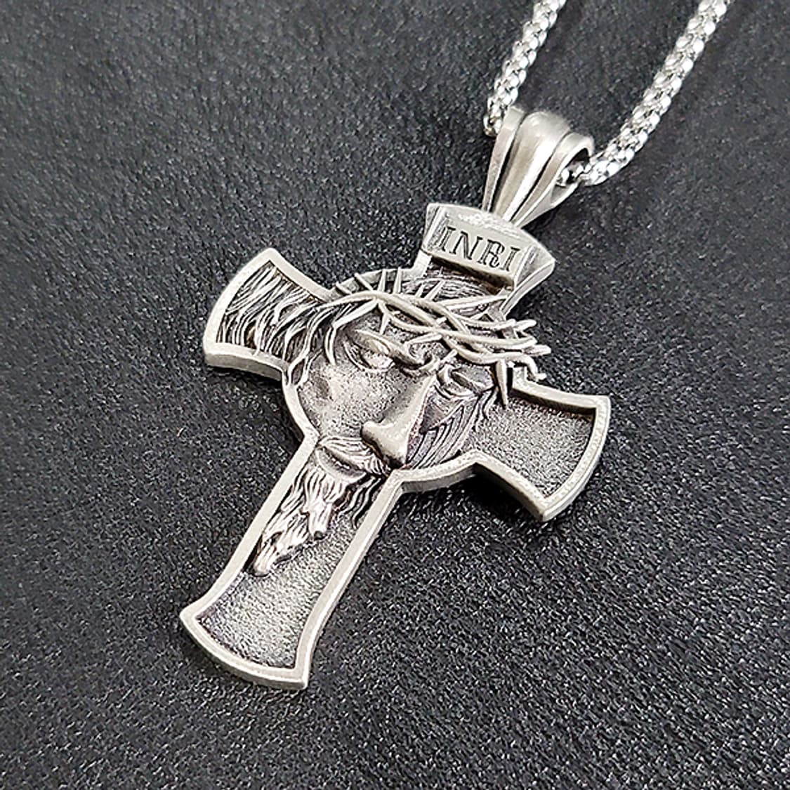메시아 주석 천주교 기독교 펜던트 클래식 예수 남자 목걸이 상품이미지1