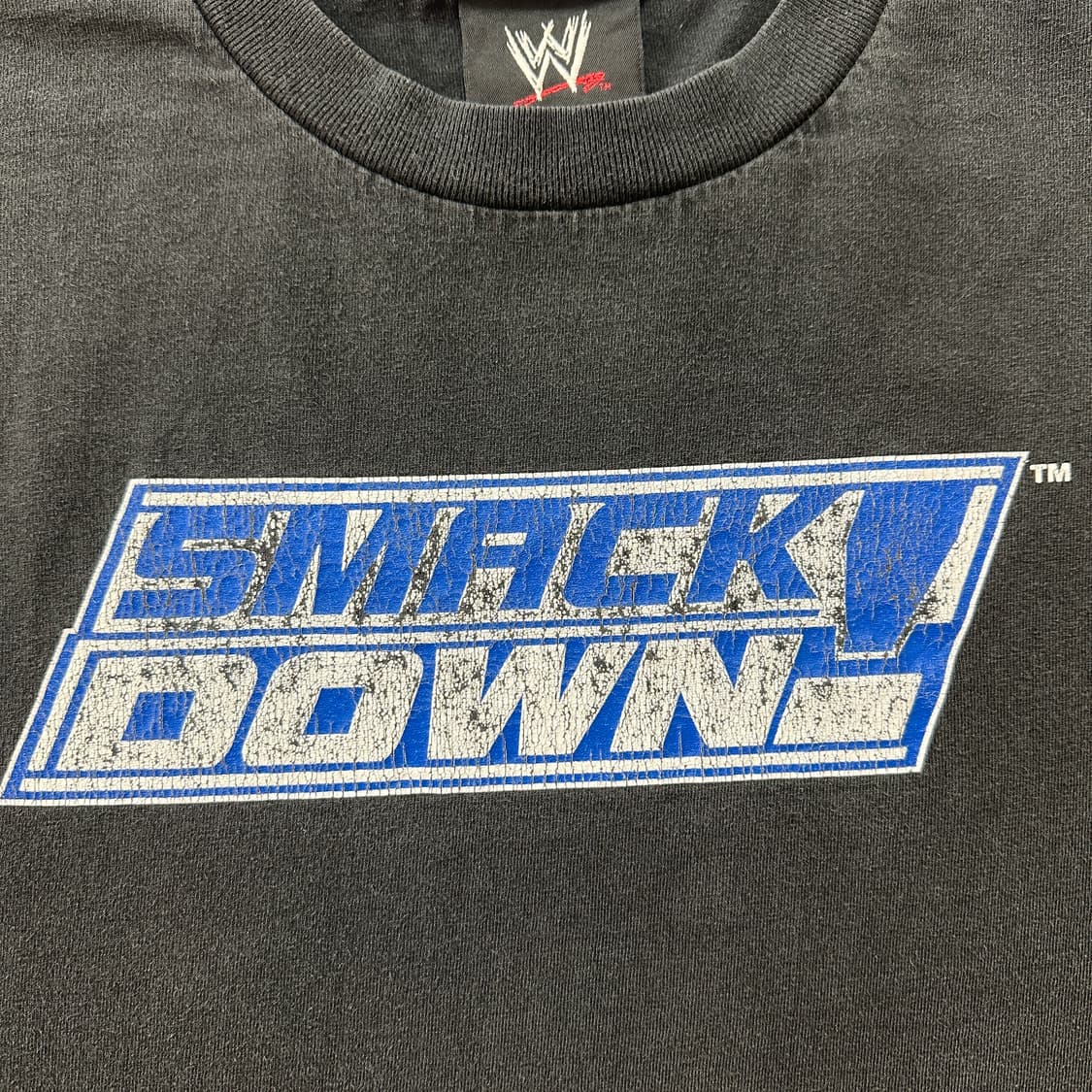 Early 00s WWE 스맥다운 빈티지 티셔츠 L 상품이미지4