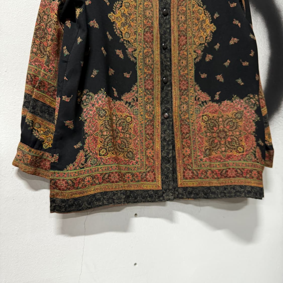 VTG 빈티지 에스닉 풀 패턴 폴리 긴팔 셔츠 상품이미지4