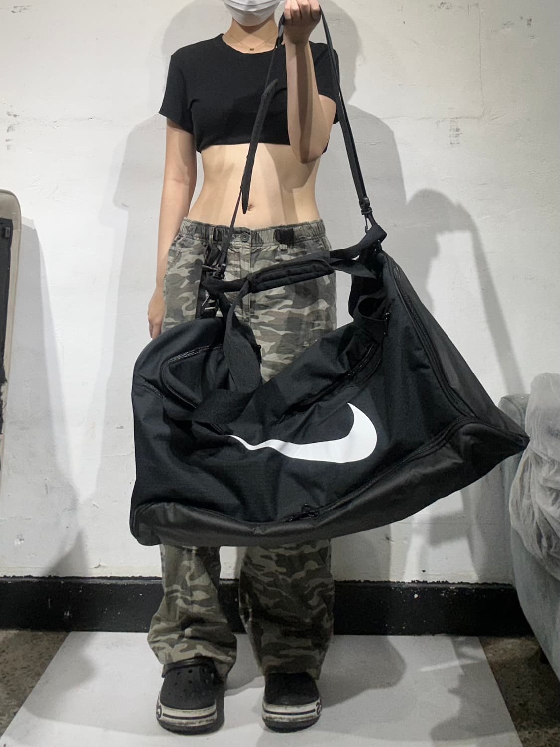 나이키 블랙 브라질리아 더플백 빅 로고 헬스 가방 크로스백  상품이미지2