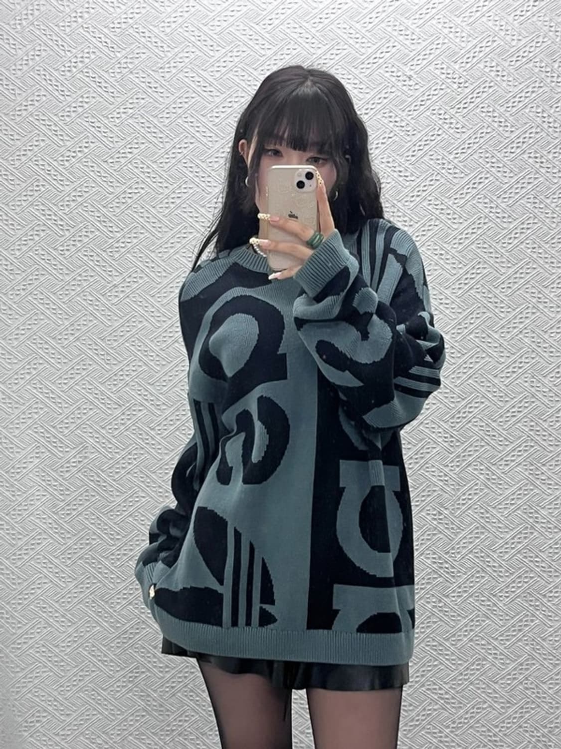 아디다스 오리지널스 레트로 스트릿 펑크 빅로고 니트 L C09979 상품이미지2