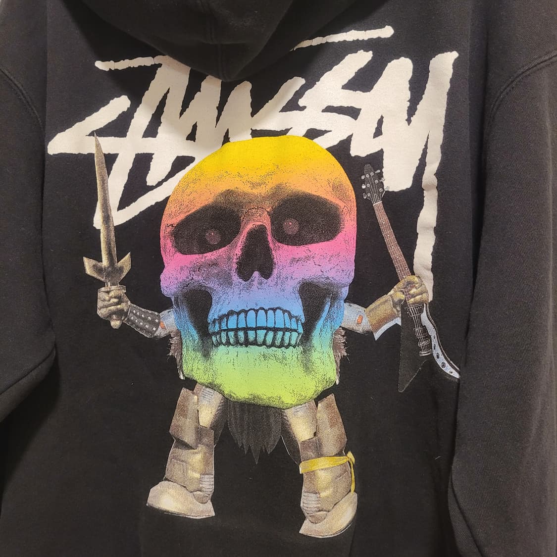 스투시 스컬 후드집업 M 상품이미지4