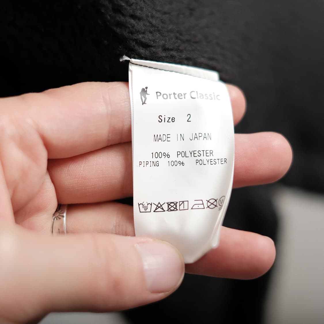 포터클래식 2(M사이즈) 플리스 집업 셔츠 자켓  블랙 상품이미지10
