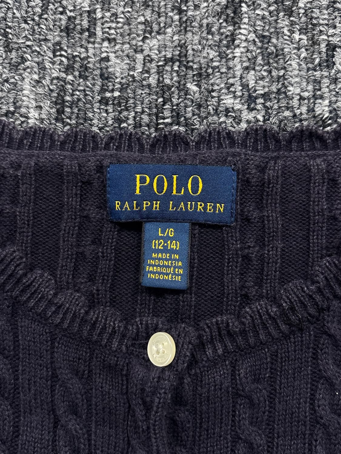 폴로 네이비 꽈배기 가디건 상품이미지5