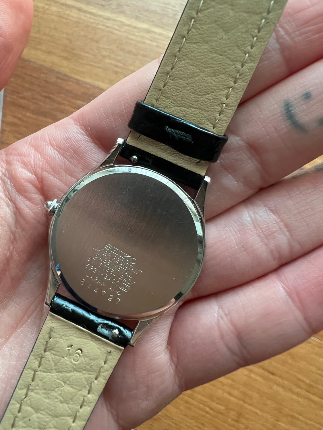 (매우 희귀) 세이코 빈티지 턱시도 다이얼 까보숑 용두 남녀공용 상품이미지3