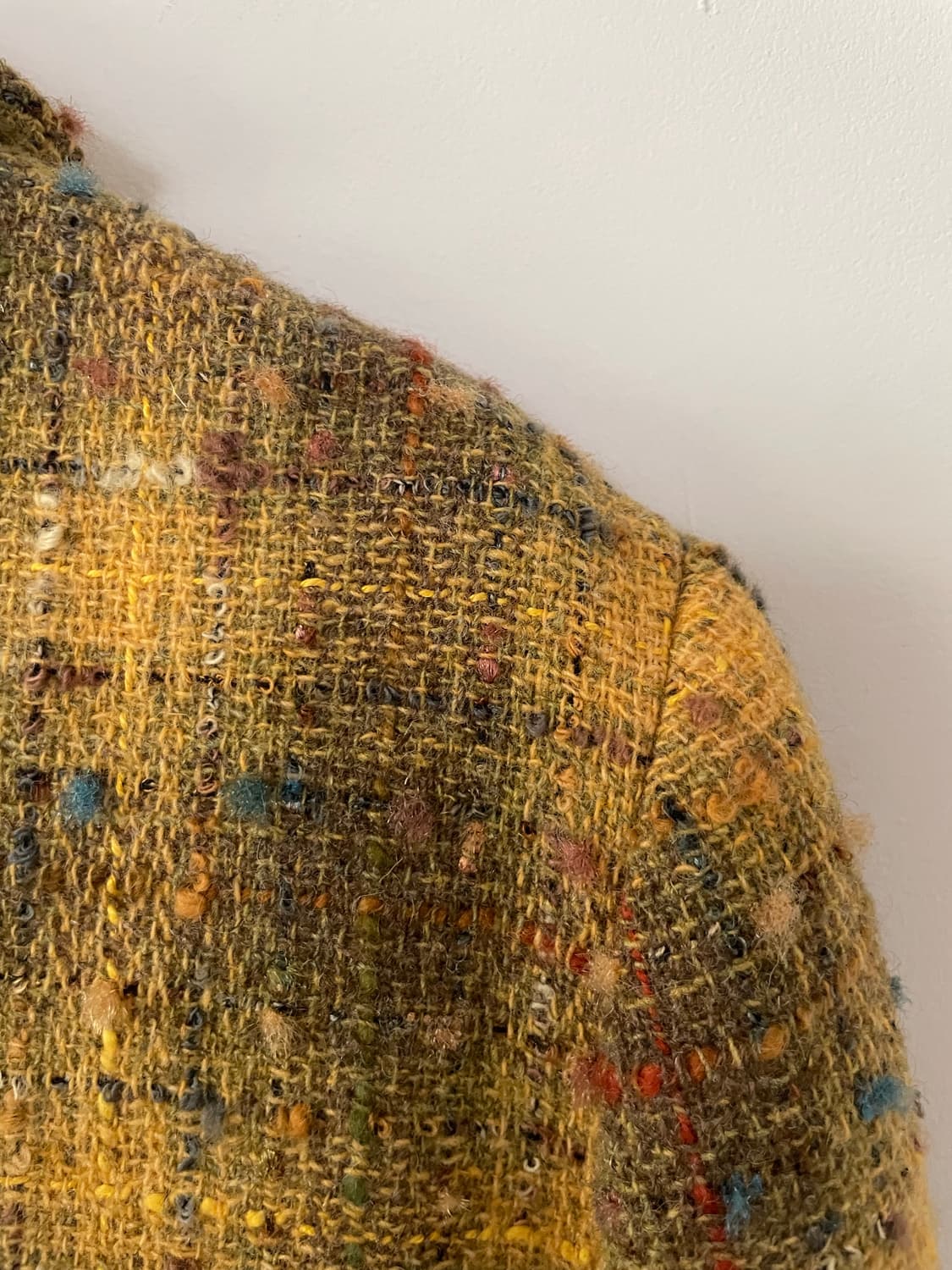 vintage yellow tweed double jacket 상품이미지9