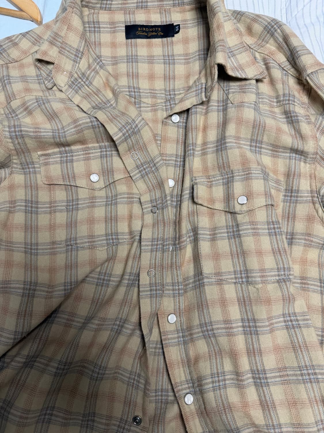 FLANNEL WESTERN SHIRTS (BEIGE) 44size 상품이미지3