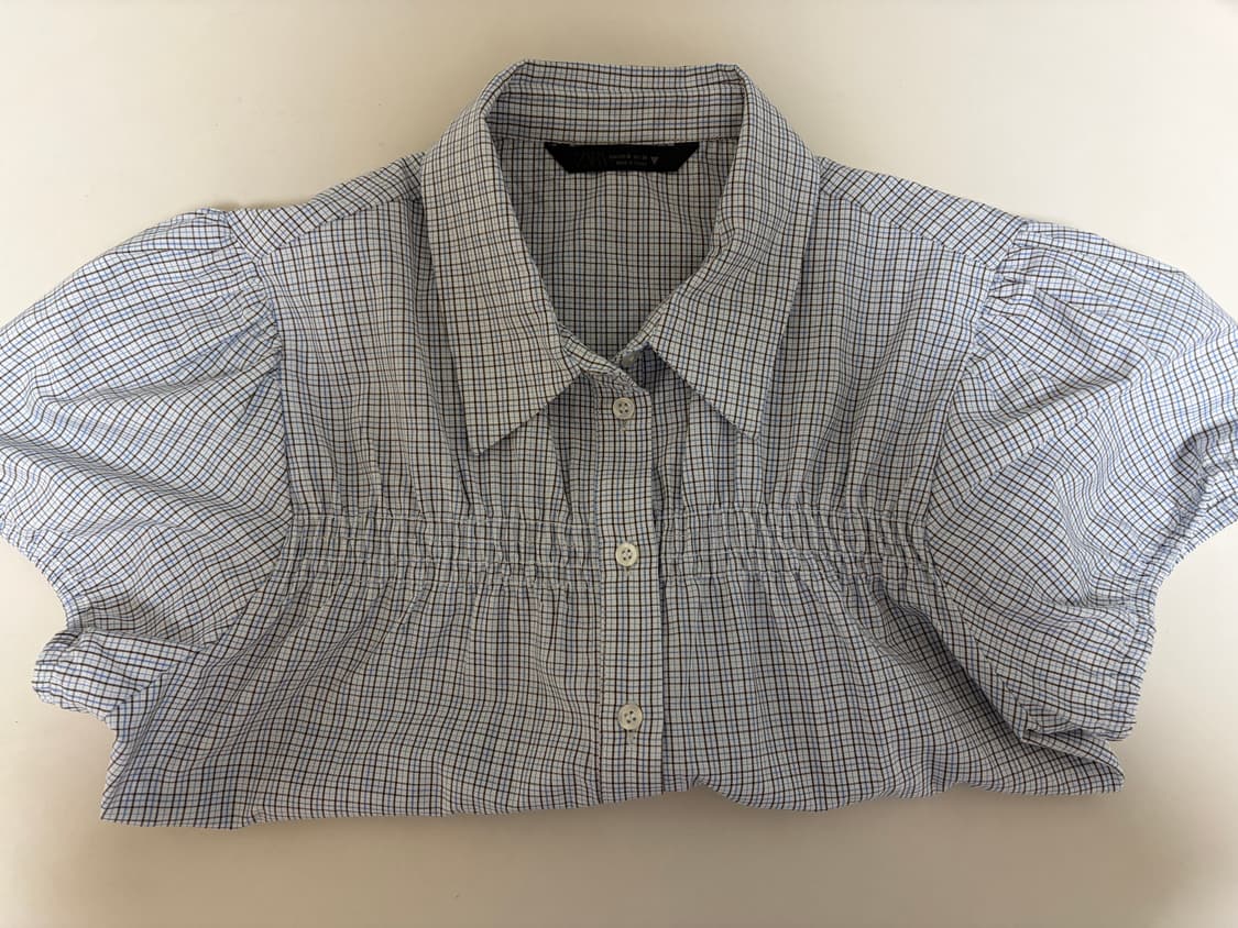 자라 체크 엘라스틱 포플린 셔츠 상품이미지4